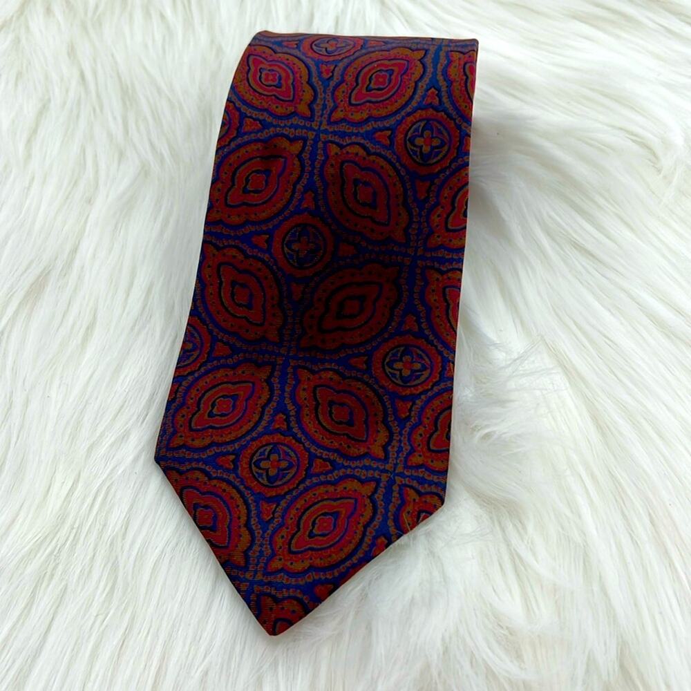 Liberty of London 100% Silk Men's Tie - Blue/Red/Gold